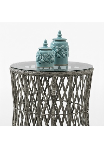 Capri Swing Pisa Tekli Rattan Bahçe Balkon Oturma Grubu Gri 700