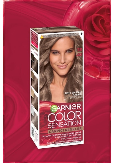 Garnier Çarpıcı Renkler 7.11 Küllü Kumral Saç Boyası, Demikit 3600542630351-10620 7.11 Küllü Kumral