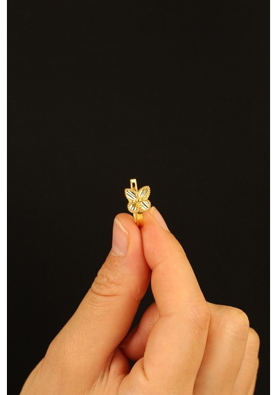 Çgk Çiğdem Gürel Kuyumculuk Kelebek Altın Küpe Gold