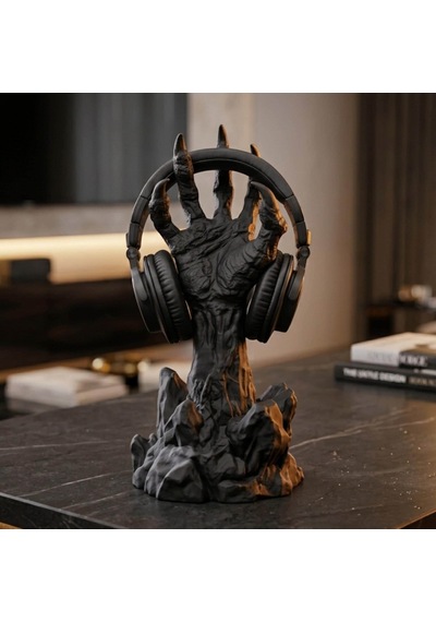 Happy3dworld İskelet El Figürlü Kulaklık Standı, 3d Baskı Gaming Masaüstü Dekor