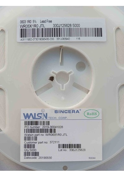 Wr06x1r0jtl 1r0 603 Smd Direnç 1000 Adet