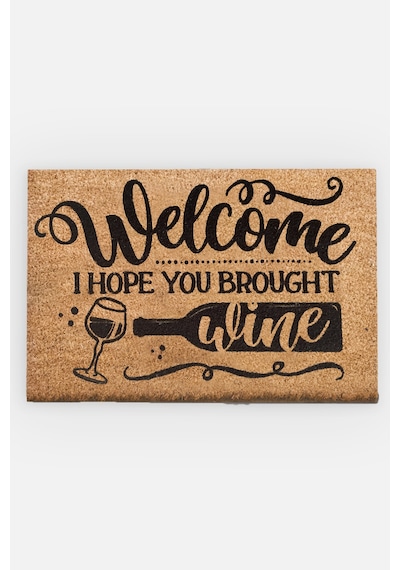 Coco Wine 40x60 cm KIL Paspas,Dekoratif Çok Amaçlı Iç ve Dış Kapı Paspası