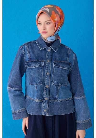 Belli %100 Twill İpek Eşarp 4100d 50 Azur