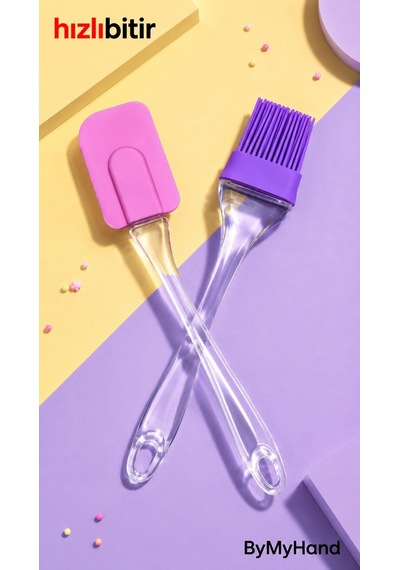 Bymyhand Karışık Renk Spatula Ve Yumurta Fırçası 2'li Set