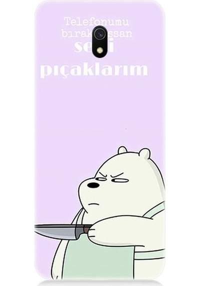 Xiaomi Redmi 8a Uyumlu Telefonumu Bırak Panda Desenli Silikon Kılıf