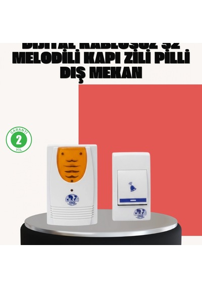 32 Zil Sesli Kablosuz Kapı Zili Kolay Kurulum Ve Kompakt Tasarım