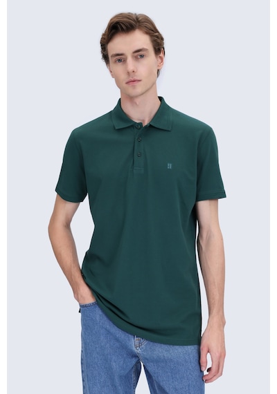 Hatemoğlu Yeşil Regular Fit Polo Yaka 100% Pamuk Tişört