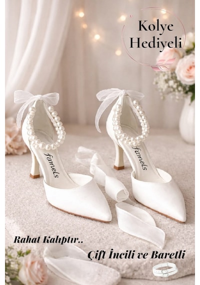 Famels Kısa Topuklu Ayakkabı İncili Ayakkabı Beyaz , Gelin Nikah Abiye Ayakkabı Akşam Parti Ayakkabıları Beyaz Cilt-4 Famels Kısa Topuklu Ayakkabı İncili Ayakkabı Beyaz , Gelin Nikah Abiye Ayakkabı Akşam Parti Ayakkabıları Beyaz Cilt-4