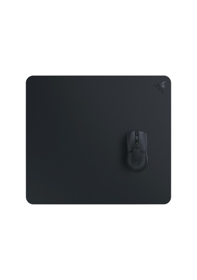 Razer Atlas - Cam Fare Altlığı Birinci Sınıf Temperli Cam, Ultra Pürüzsüz Yüzey, Mikro Kazınmış Yüzey, Kir Ve Çizilmeye Dayanıklı, Daha Sessiz Fare Hareketleri, Kaymaz Kauçuk Taban Siyah