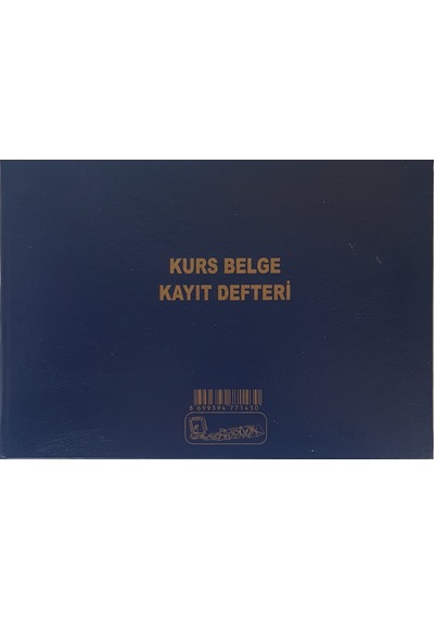 Kurs Belge Kayıt Defteri Cilt Kapak