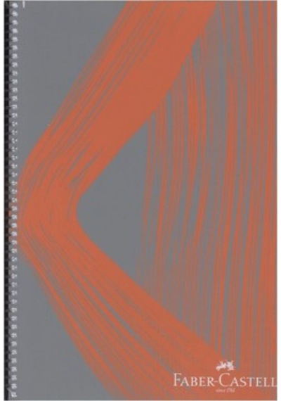 Faber Castell Pp Kapak Waves Spiralli Defter 80 Yp Çizgili 5075 000434-turuncu