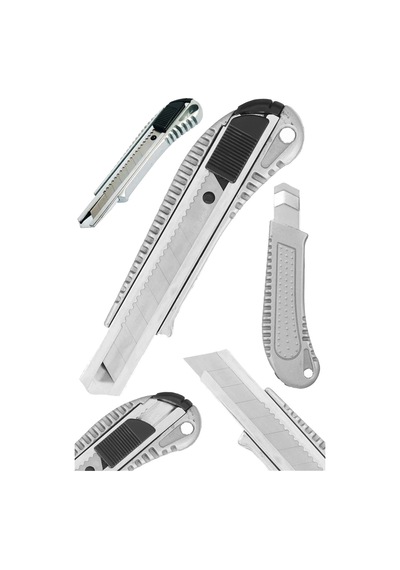 Alüminyum Maket Bıçağı 19mm X 0.5mm Bıçak Genişliği Otomatik Kilit Sistemi