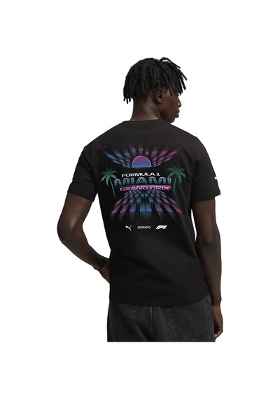 Puma F1 Miami Erkek Siyah Günlük Stil T-shirt 63454001 Siyah