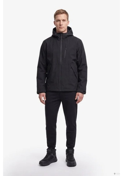 Nautica Erkek Kapüşonlu Su Geçirmez Siyah Mont-24792