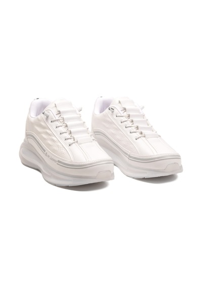 Beyaz Memory Foam Lastik Bağcıklı Erkek Sneaker 2250-1 M Beyaz