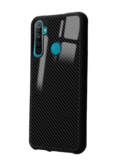 Oppo Realme C3 - 5i Carbon Tasarımlı Glossy Telefon Kılıfı Çok Renkli