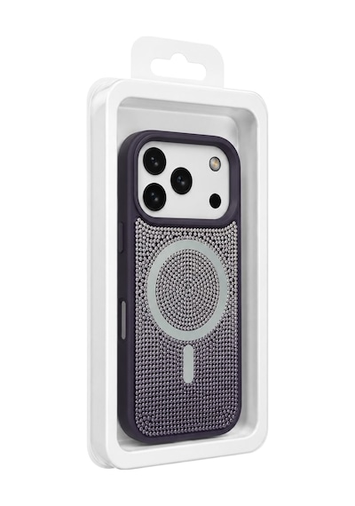 Nettech Apple iPhone 17 Pro Uyumlu Taşlı Seri Arka Koruma Kılıf - Siyah