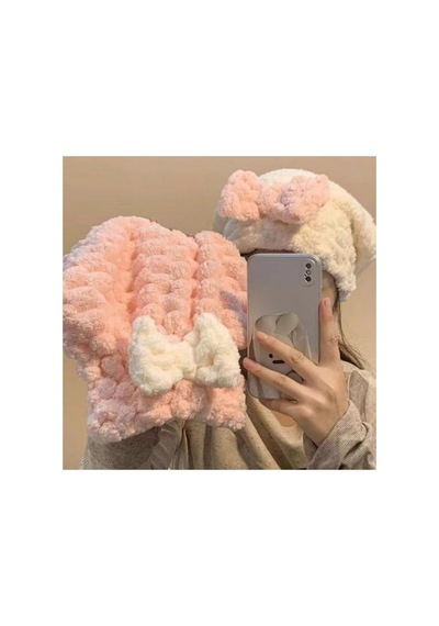 Fiyonklu Mikrofiber Saç Kurutma Bonesi Süper Emici Yumuşak Saç Kurulama Havlusu Duş Sonrası Saç Bonesi Saç Havlusu Açık Mavi