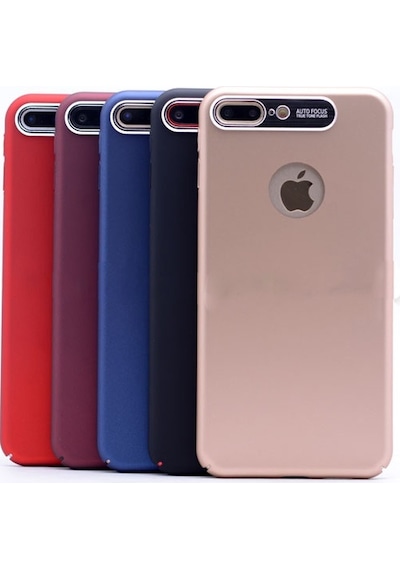 Apple Uyumlu iPhone 7/8 Plus İle S-line Cover Rubber Sert Kılıf Siyah
