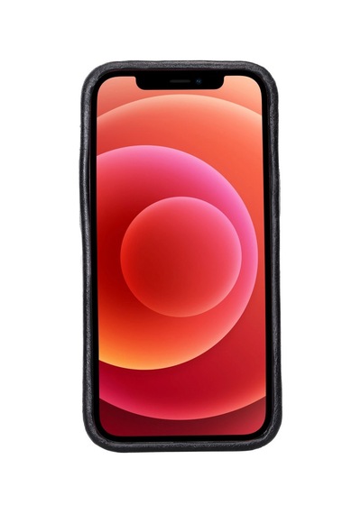 Apple İphone 12 Mini Uyumlu Deri Arka Kapak Rock Rst1 Siyah Diğer