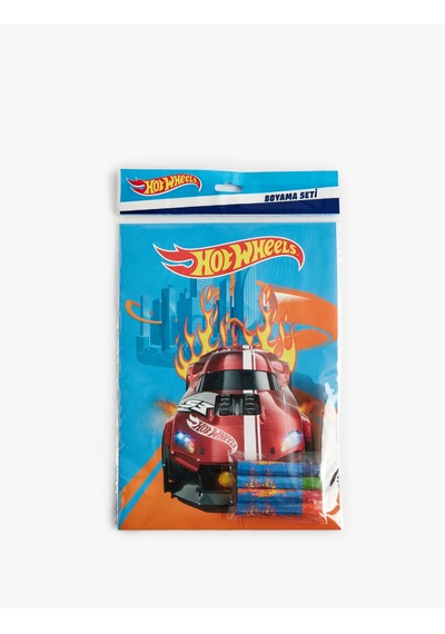 Koton Hot Wheels Lisanslı 4 Lü Keçeli Kalemli Ve Defterli Boyama Seti Mavi 7wak70362aa