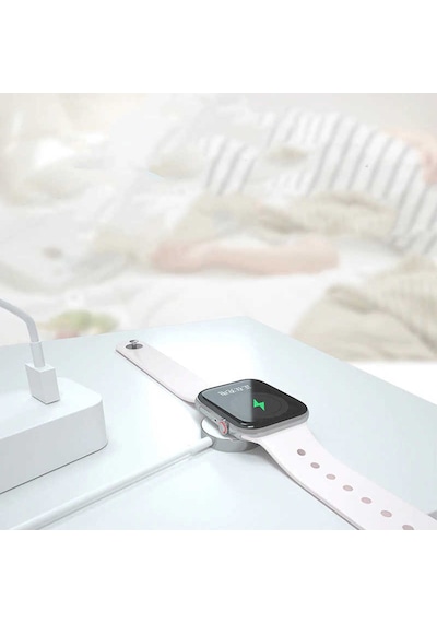 Zore Beyaz Apple Uyumlu Watch  Type-c Şarj Kablosu