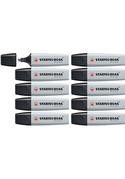 Stabilo Fosforlu Kalem Boss Nature Colors Koyu Gri 10'lu Paket Diğer