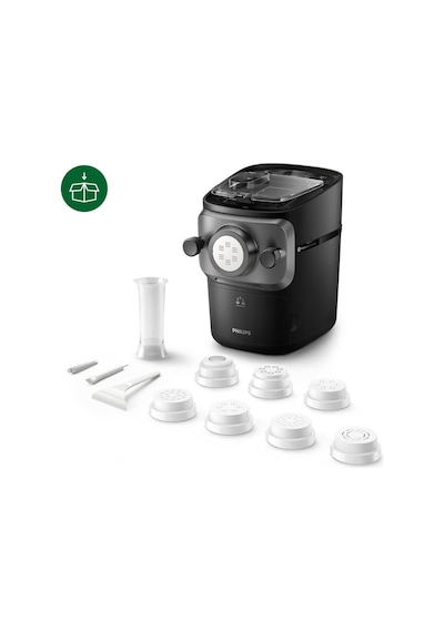 Philips 7000 Serisi Pasta Makinesi, 8 Çeşit Makarna, 10 Dakikada Taze Ev Yapımı, Siyah Hr2665/93 Ekmek Kızartıcılar Çok Renkli