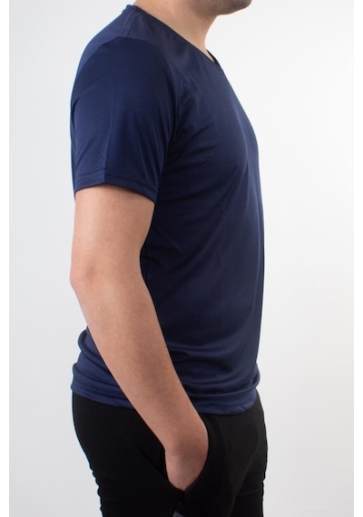 Kinetix Sn-222 Neck Lacivert Günlük Erkek V Yaka Tişört