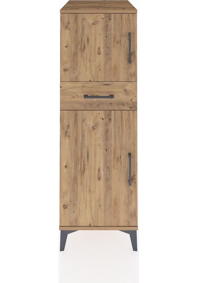 Kronos Dolap 2 Raflı Tek Çekmeceli 2 Kapaklı 44x59x134 Çam-çam Çam