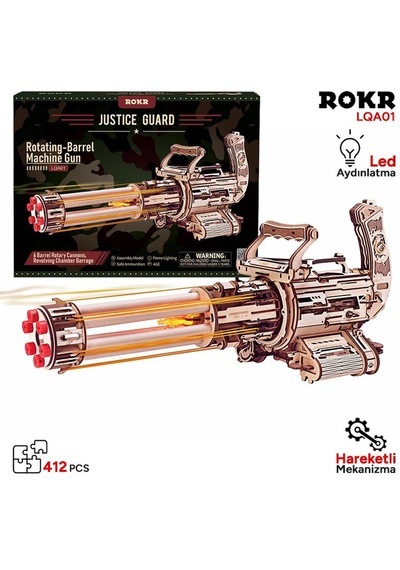 Rokr Lqa01 Ak-47 Rotating-barrel Machine Gun Dıy Minyatür Maket Model Seti Ahşap 3d Wooden Puzzle 3d Model Kit Detaylı Dekoratif Hobi Seti Ahşap Maket Hareketli Ve Sesli Rokr Lqa01 Ak-47 Rotating-barrel Machine Gun Dıy Minyatür Maket Model Seti Ahşap 3d Wooden Puzzle 3d Model Kit Detaylı Dekoratif Hobi Seti Ahşap Maket Hareketli Ve Sesli