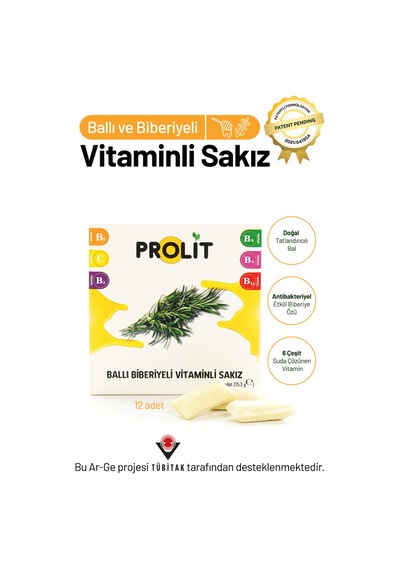 Prolit Ballı Biberiyeli Vitamin Destekli Fonksiyonel Sakız 3 Lü Avantaj Paketi