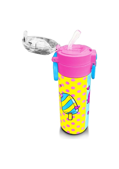 Coral High Kids Mixed Dondurma Desenli Pipetli Ve Direkt İçim Çelik Termos 500 Ml 31809 Çok Renkli