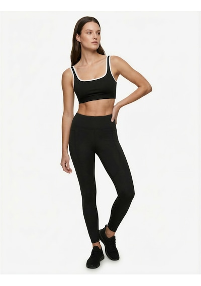 Koton Yüksek Bel Cep Detaylı Slim Fit Spor Tayt Siyah 6wak40138nk SiYAH