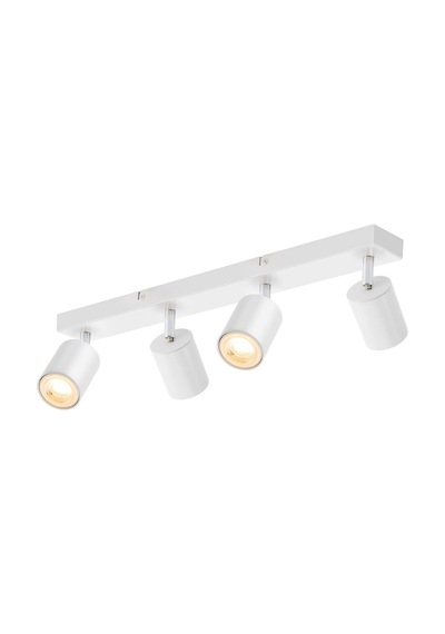 Riolıght Modern Beyaz Metal Hareketli Başlık 4lü Gün Işığı Led Duvar Aplik Spot Ampul Dahildir Beyaz