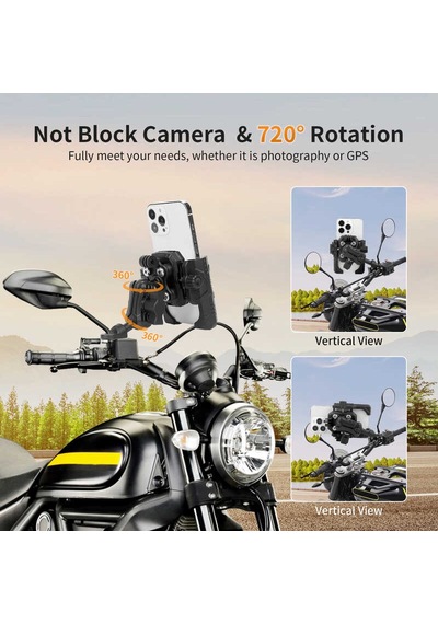 Mechrıg 10mm Boru Çapı Uyumlu Motosiklet Dikiz Aynası Telefon Tut