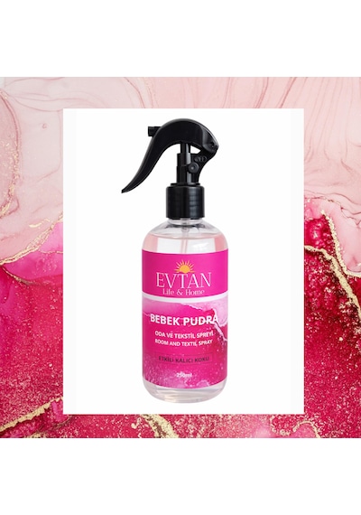 Evtan Life&home Bebek Pudrası Kokulu Oda Ve Tekstil Spreyi Oda Kokusu Room Spray 250 Ml Bebek Pudrası