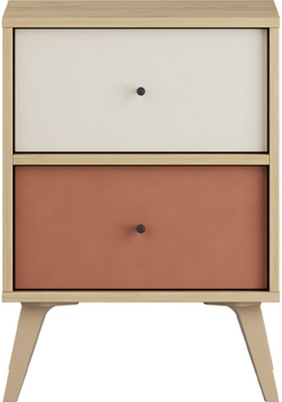 Adore Mobilya Terra  2 Çekmeceli Komodin-Florida Meşe/Karışık Renk 44 x 61 x 44 CM