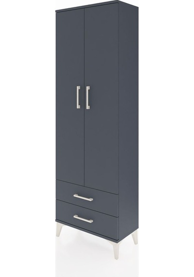 Arges Dolap 2 Raflı 2 Çekmeceli Tek Askılı 60x30x182 Antrasit... Antrasit Arges Dolap 2 Raflı 2 Çekmeceli Tek Askılı 60x30x182 Antrasit... Antrasit