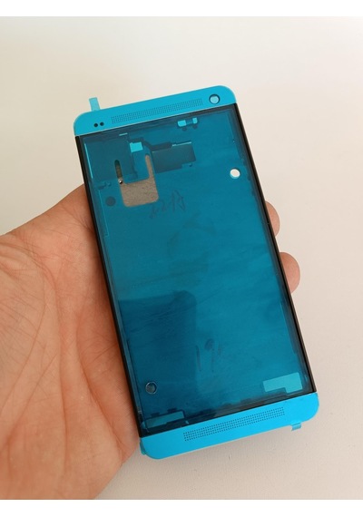 Htc One M7 Orta Kasa Ön Kapak Gümüş