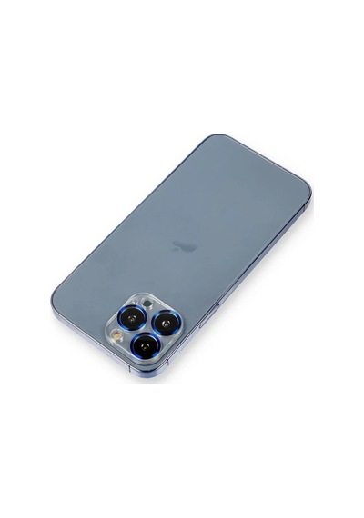 Apple İphone 12 Pro Uyumlu Metal Kamera Lens Koruma Cam - Mavi