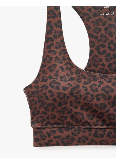 Koton Slim Fit Kaplı U Yaka Leopar Desenli Sporcu Sütyeni Kahverengi Desenli 7wak30016nk Koton Slim Fit Kaplı U Yaka Leopar Desenli Sporcu Sütyeni Kahverengi Desenli 7wak30016nk