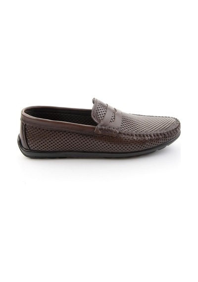 Kahve Hakiki Deri Erkek Loafer Ayakkabı E01697033003 Kahve