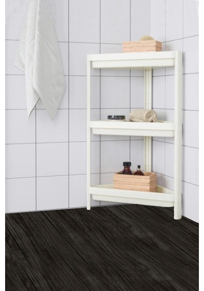 3 Katlı Köşeli Banyo Rafı Çok Amaçlı Beyaz Raf Ünitesi