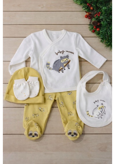 Little Life Yenidoğan 5li Rakun Hastane Çıkışı-1500 - Sarı sarı