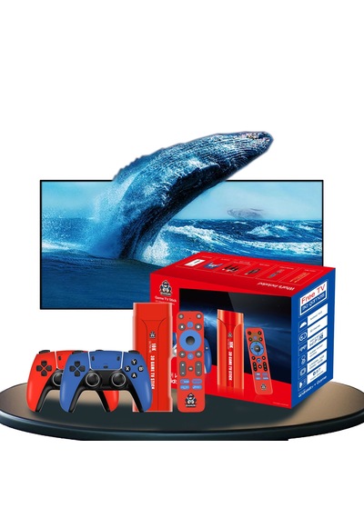 10k Ultra Hd Tv Game Stick - Android Tv 64gb 20.000 Oyunlu Çift Kablosuz Konsol Wifi6, 5g