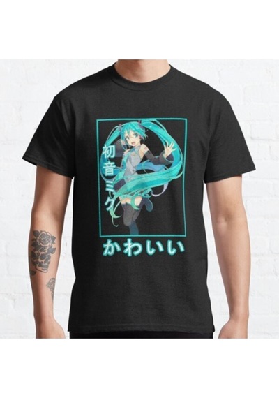 Noıssey Kırmızı Etiket Gala Hatsune Miku T-shirt 07469 Beyaz