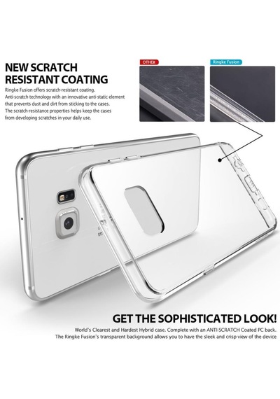 Ringke Fusion Galaxy S6 Edge Plus İle Uyumlu Kılıf Smoke Black