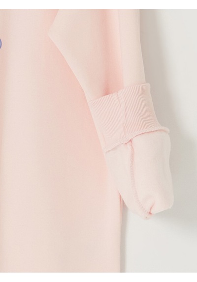Lcw Comfort Pembe Çiçek Nakışlı Kadın Kalın Sweatshirt