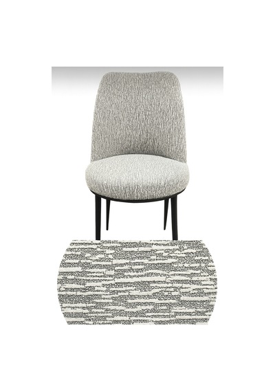 Jakarlı, Çubuk Desen Oval Sandalye Kılıfı, Lastikli, Esnek, Yıkanabilir Sandalye Örtüsü Taş Gri - 797597009 Taş Gri